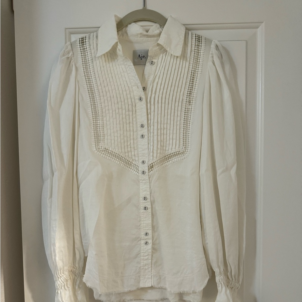 Aje white blouse